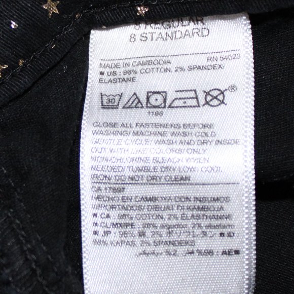 Old Navy Girls Rockstar Jeggings Black and Gold - Picture 7 of 8